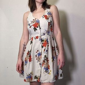 forever 21 floral button-down dress